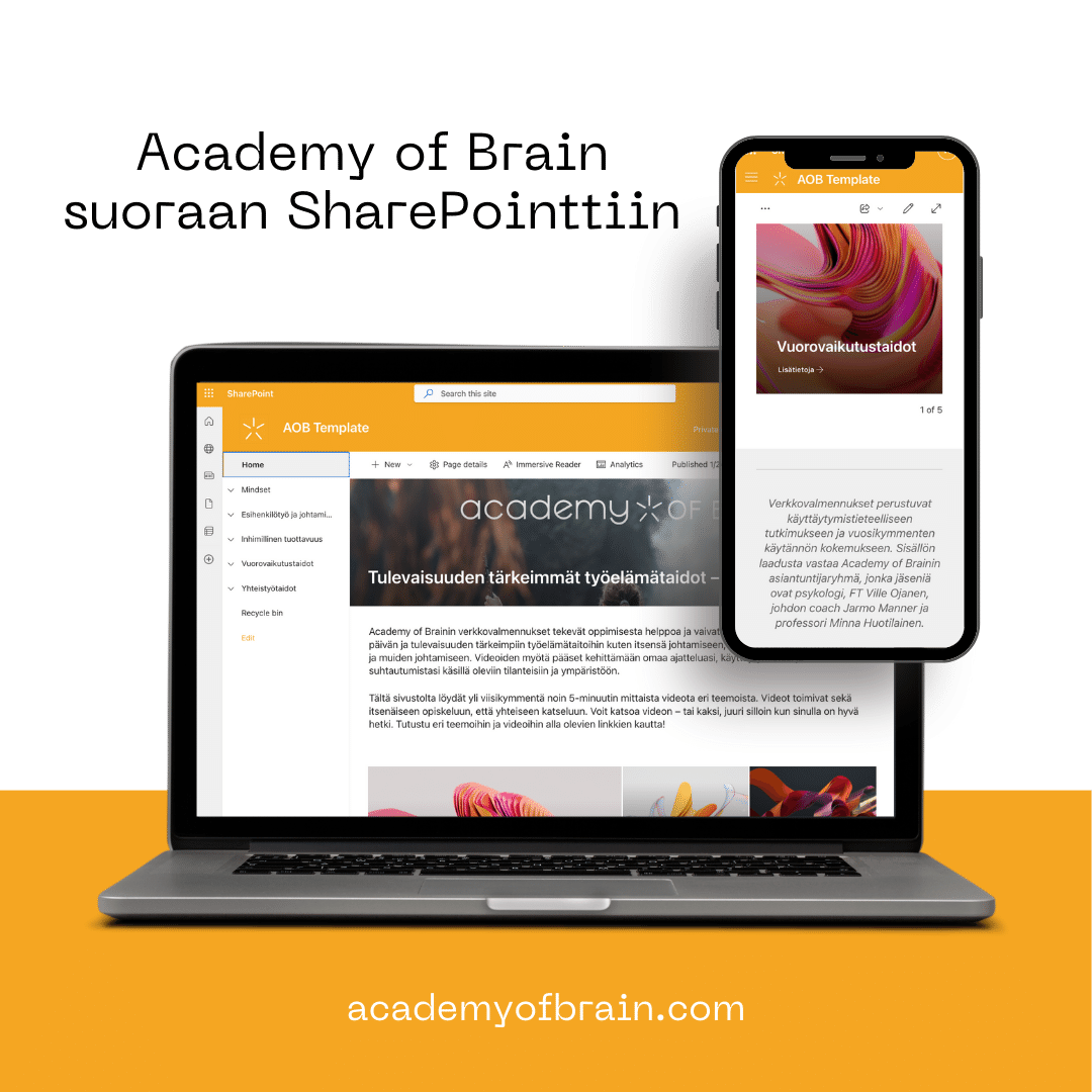 Mikro-opintokirjasto Sharepoint intraan