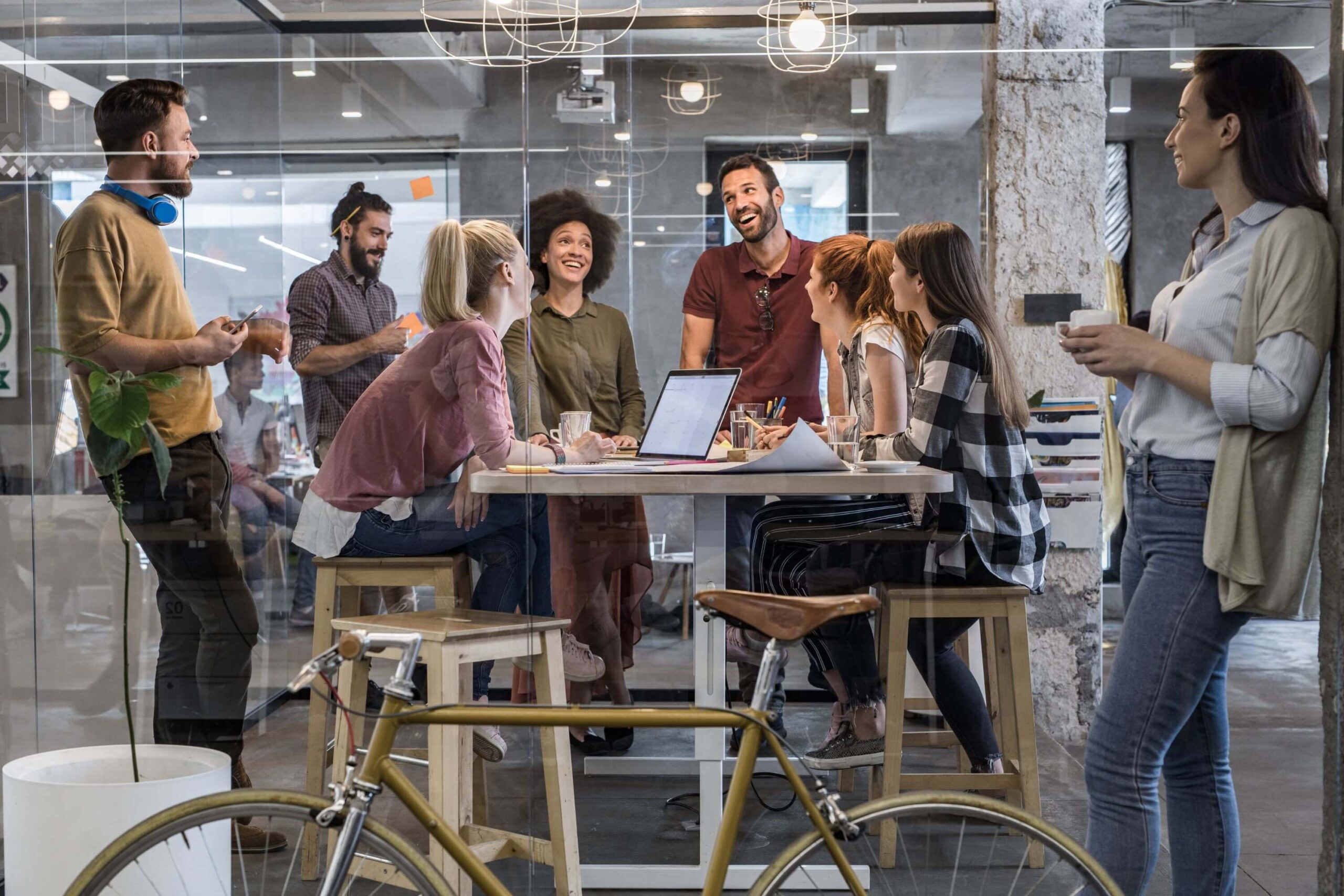 soft skills workers having a discussion