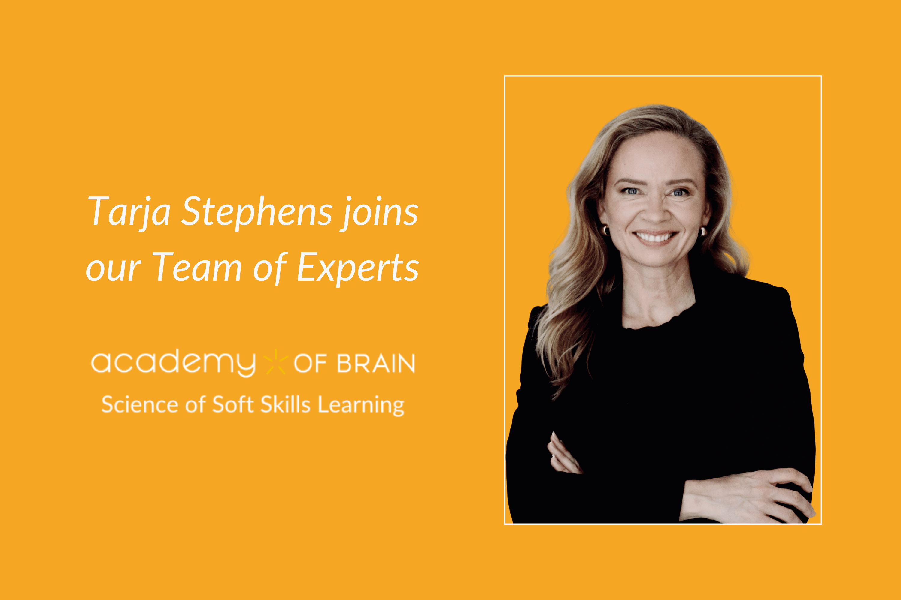 Welcome Tarja Stephens to our Expert Team