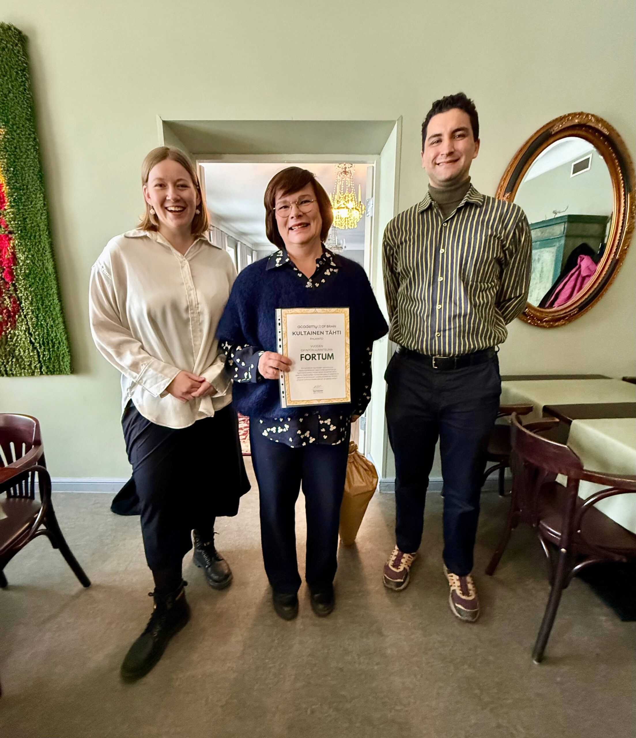 Fortum palkittiin parhaasta vuosisuunnitelmasta Fortum palkittiin parhaasta vuosisuunnitelmasta