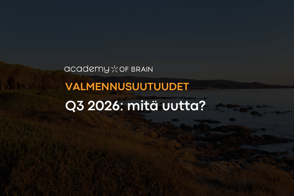Academy of Brain valmennusuutuudet syyskuu 2026